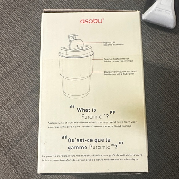 Asobu Black Ceramic Lined Travel Mug - Picture 3 of 5